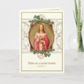 Elegant katholieke priest Jubileum Ordination Kaart (Voorkant)