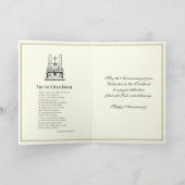 Elegant katholieke priest Jubileum Ordination Kaart (Binnen)