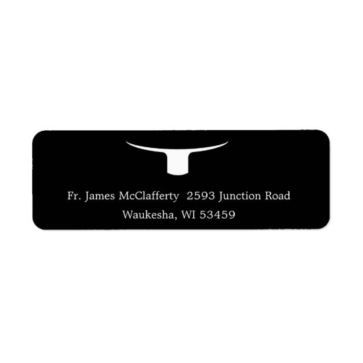 Elegant katholieke priester Roman White Collar Cle Etiket (Voorkant)