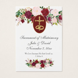 Elegant-katholieke Rozen Prayer Wedding Heilige Ka Visitekaartje