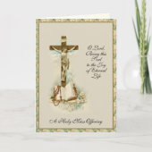 Elegant katholieke sympathie massaal kruisbeeld kaart (Voorkant)