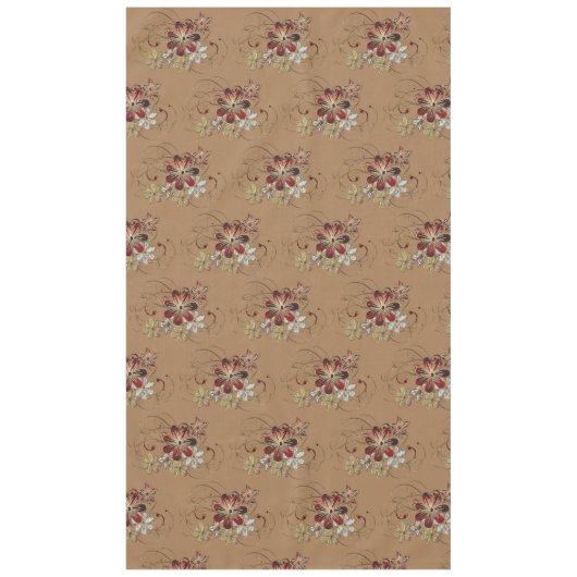 Elegant katoen Tablecloth Red/Silver/Gold Tafelkleed (Voorkant)