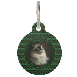 Elegant Katteneigenaar Geschenk Chevron Motief Huisdierpenning