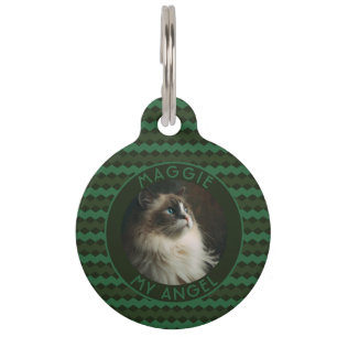 Elegant Katteneigenaar Geschenk Chevron Motief Huisdierpenning