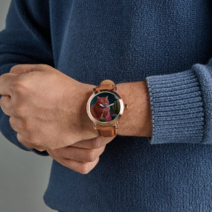Elegant kattenhorloge voor kattenliefhebber man horloge
