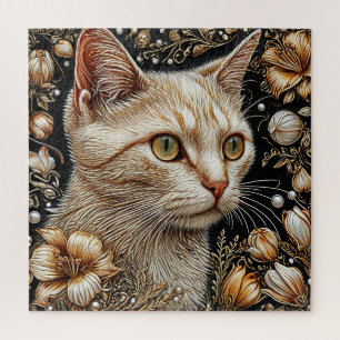 Elegant kattenportret legpuzzel