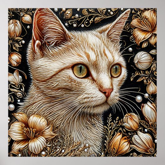 Elegant kattenportret poster (Voorkant)