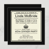 Elegant Keep Calm Birthday Kaart (Voorkant / Achterkant)