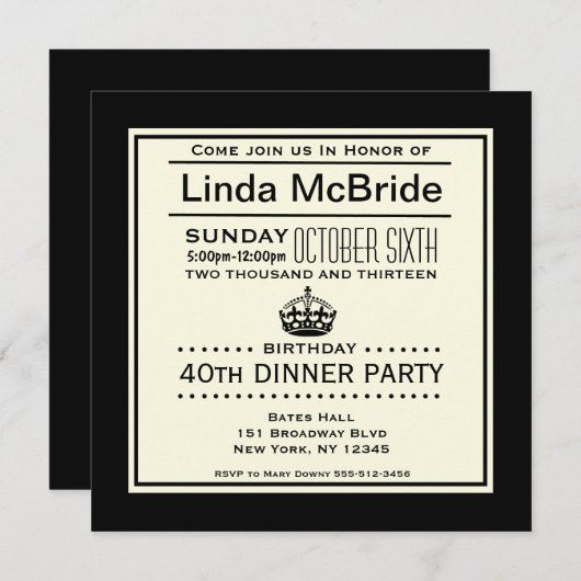 Elegant Keep Calm Birthday Kaart (Voorkant / Achterkant)