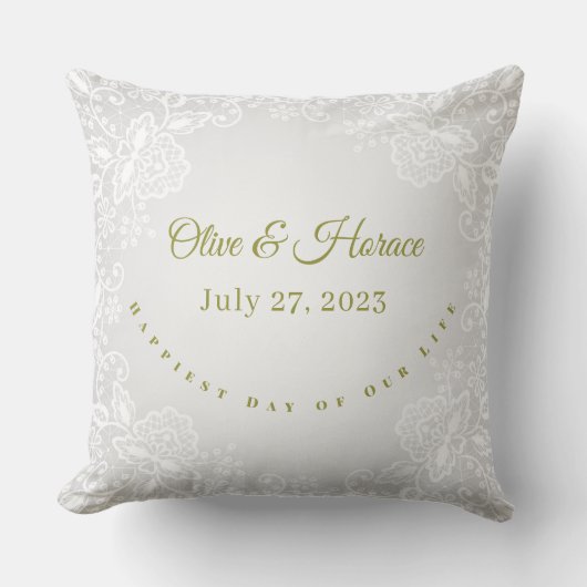 Elegant Keepomwille Couples Wedding personaliseren Kussen (Voorkant)