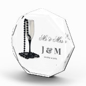 Elegant Keepsake Newlyweds Gift Bride Groom  Fotoblokken (Rechts)