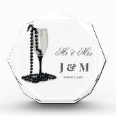 Elegant Keepsake Newlyweds Gift Bride Groom  Fotoblokken (Voorkant)