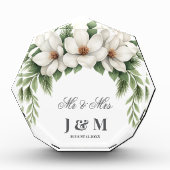 Elegant Keepsake Newlyweds Gift Bride Groom  Fotoblokken (Voorkant)