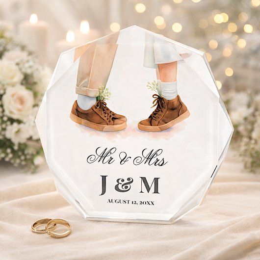 Elegant Keepsake Newlyweds Gift Bride Groom Fotoblokken