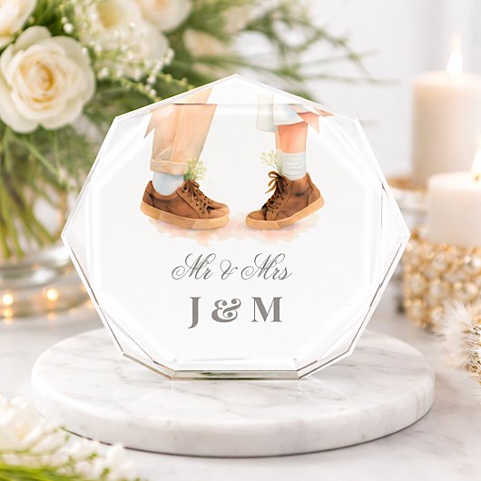 Elegant Keepsake Newlyweds Gift Bride Groom  Fotoblokken