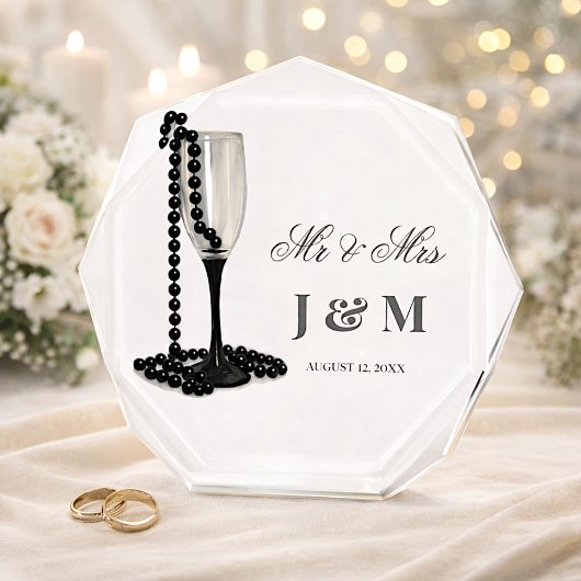 Elegant Keepsake Newlyweds Gift Bride Groom  Fotoblokken