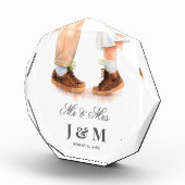 Elegant Keepsake Newlyweds Gift Bride Groom Fotoblokken (Rechts)