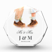 Elegant Keepsake Newlyweds Gift Bride Groom Fotoblokken (Voorkant)
