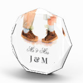 Elegant Keepsake Newlyweds Gift Bride Groom  Fotoblokken (Rechts)