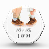Elegant Keepsake Newlyweds Gift Bride Groom  Fotoblokken (Voorkant)