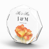 Elegant Keepsake Newlyweds Gift Bride Groom Fotoblokken (Rechts)