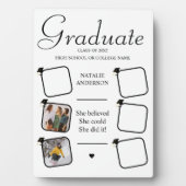 Elegant Keepsake Photo Collage Afstuderen Fotoplaat (voorkant)
