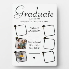 Elegant Keepsake Photo Collage Afstuderen Fotoplaat
