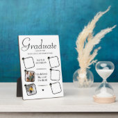 Elegant Keepsake Photo Collage Afstuderen Fotoplaat (Zijkant)