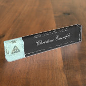 Elegant keltic knot naambordje (Zijkant)