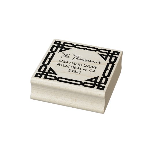 Elegant Keltisch Lijst retouradres Rubberstempel (Stempel)