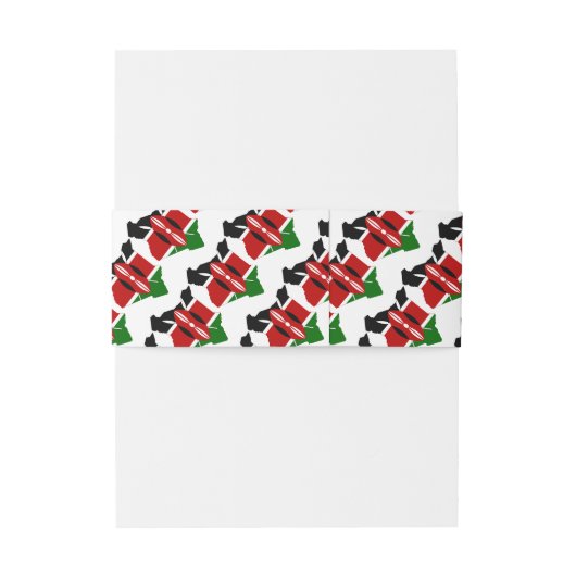 Elegant KENYA Monogram Wedding Celebration Uitnodigingen Wikkel (Achterkant Voorbeeld)