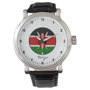 Elegant Kenya Watch & Kenyan Flag Horloge