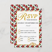 Elegant KENYA Wedding RSVP Response Kaart (Voorkant / Achterkant)