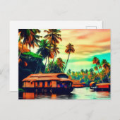 Elegant Kerala natuurlijk landschap van kokospalme Briefkaart (Voorkant / Achterkant)