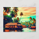 Elegant Kerala natuurlijk landschap van kokospalme Briefkaart (Voorkant)