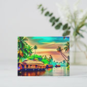 Elegant Kerala natuurlijk landschap van kokospalme Briefkaart (Staand voorkant)