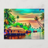 Elegant Kerala natuurlijk landschap van kokospalme Briefkaart (Voorkant)