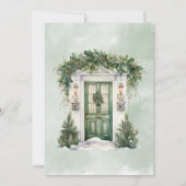 Elegant Kerkdeur Scène Repetitie Diner Kaart (Achterkant)