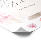 Elegant kersenbloesem gastboek poster (Hoek)