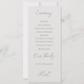 Elegant Kersenbloesem Huwelijksprogramma | Volledi Kaart (Achterkant)