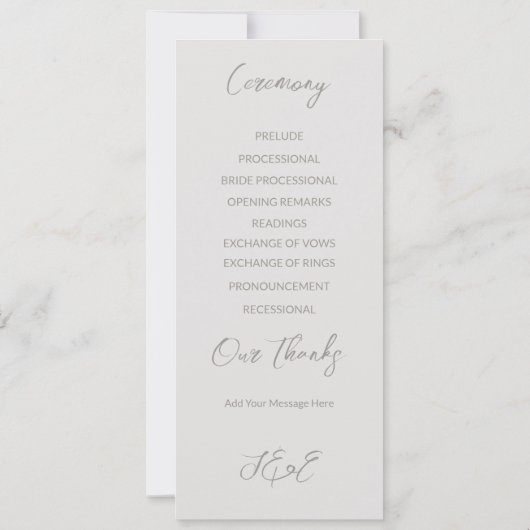 Elegant Kersenbloesem Huwelijksprogramma | Volledi Kaart (Achterkant)