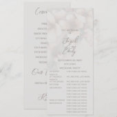 Elegant Kersenbloesem Huwelijksprogramma | Volledi Kaart (Voorkant / Achterkant)