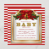 Elegant Kerst Baby shower Kaart (Voorkant / Achterkant)
