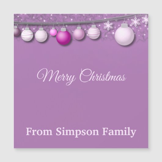 Elegant, kerst Baubles, speciaal gepersonaliseerd (Voorkant)