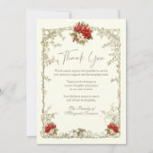 Elegant kerst begrafenis gedenkteken dank u bedankkaart (Voorkant)