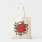 Elegant kerst bladeren tote bag (Voorkant)
