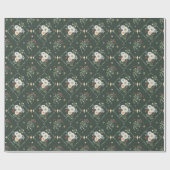 Elegant kerst botanisch inpakpapier (Vlak)
