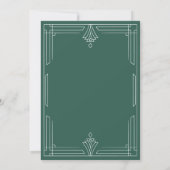 Elegant Kerst Dinner | Groene Feestdagen Kaart (Achterkant)