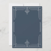 Elegant Kerst Dinner | Marineblauwe Feestdagen Kaart (Achterkant)