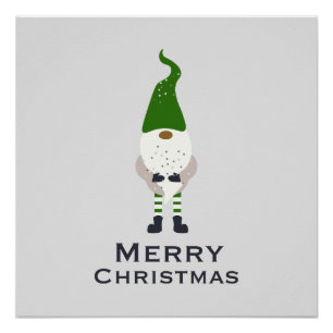 Elegant Kerst Elf Wall Art Poster